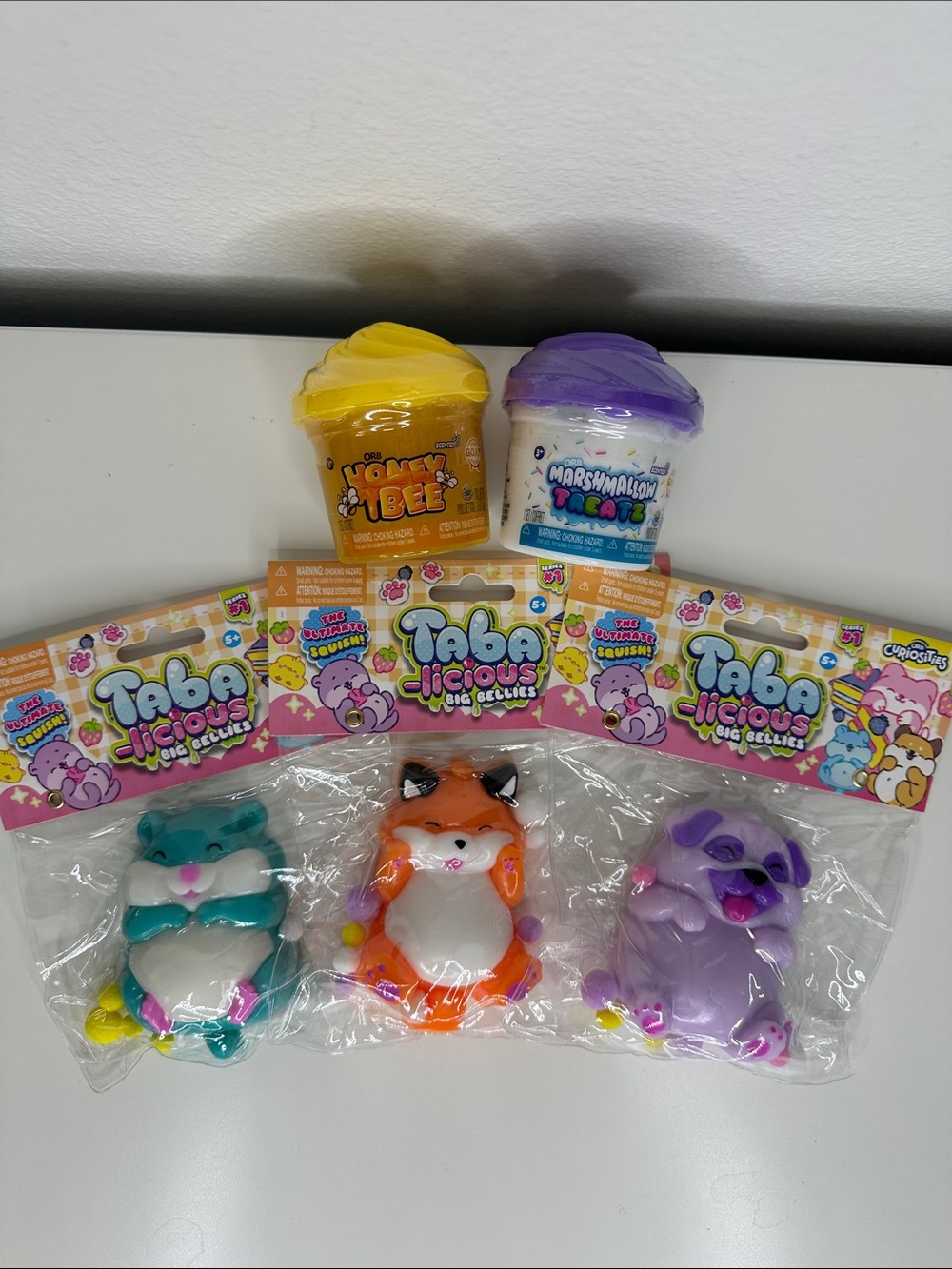 TABA-Licious “Big Bellies” Squishy Animal Sensory Fidget Toys & ORB Slime